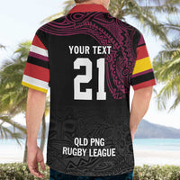 Queensland Papua New Guinea Custom Hawaiian Shirt All Black Pacific PNG Tribal Style LT9 - Polynesian Pride