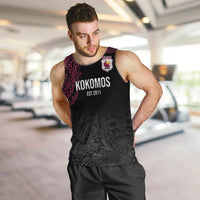 Queensland Papua New Guinea Custom Men Tank Top All Black Pacific PNG Tribal Style LT9 Black - Polynesian Pride