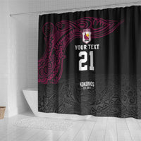 Queensland Papua New Guinea Custom Shower Curtain All Black Pacific PNG Tribal Style LT9 - Polynesian Pride