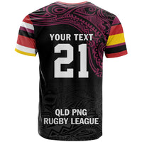Queensland Papua New Guinea Custom T Shirt All Black Pacific PNG Tribal Style LT9 - Polynesian Pride