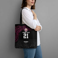 Queensland Papua New Guinea Custom Tote Bag All Black Pacific PNG Tribal Style LT9 - Polynesian Pride