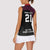 Queensland Papua New Guinea Custom Women Sleeveless Polo Shirt All Black Pacific PNG Tribal Style