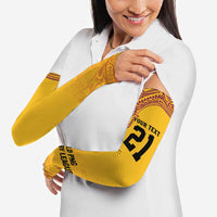 Queensland Papua New Guinea Custom Arm Sleeves All Gold Pacific PNG Tribal Style LT9 - Polynesian Pride