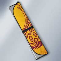Queensland Papua New Guinea Custom Auto Sun Shade All Gold Pacific PNG Tribal Style LT9 - Polynesian Pride