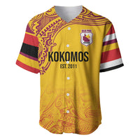 Queensland Papua New Guinea Custom Baseball Jersey All Gold Pacific PNG Tribal Style LT9 Gold - Polynesian Pride