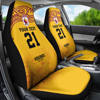 Queensland Papua New Guinea Custom Car Seat Cover All Gold Pacific PNG Tribal Style LT9 - Polynesian Pride