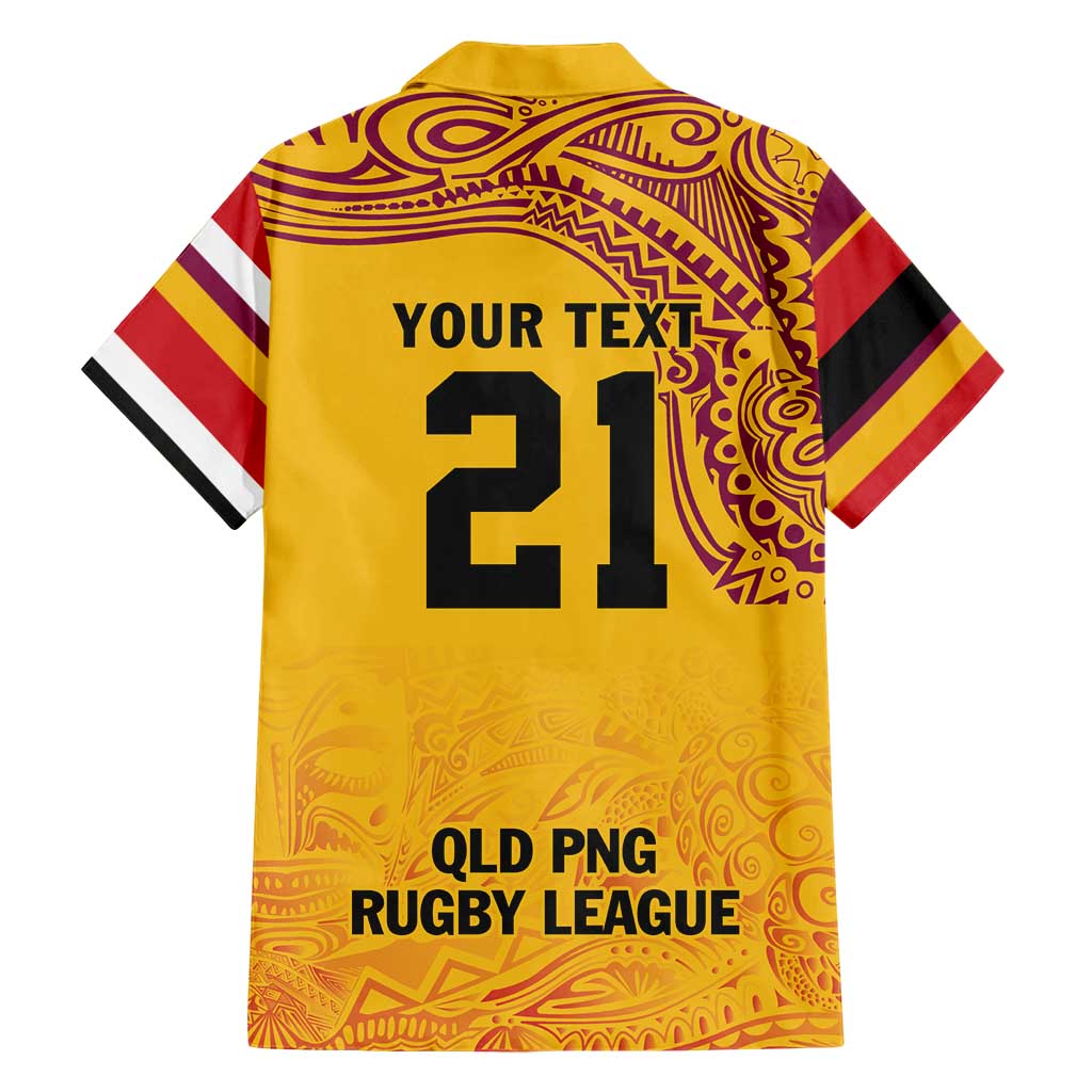 Queensland Papua New Guinea Custom Hawaiian Shirt All Gold Pacific PNG Tribal Style LT9 - Polynesian Pride