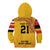 Queensland Papua New Guinea Custom Kid Hoodie All Gold Pacific PNG Tribal Style