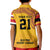 Queensland Papua New Guinea Custom Kid Polo Shirt All Gold Pacific PNG Tribal Style