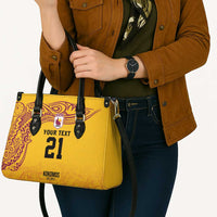 Queensland Papua New Guinea Custom Leather Bag All Gold Pacific PNG Tribal Style LT9 - Polynesian Pride
