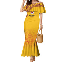 Queensland Papua New Guinea Custom Mermaid Dress All Gold Pacific PNG Tribal Style LT9 Women Gold - Polynesian Pride