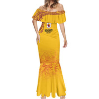Queensland Papua New Guinea Custom Mermaid Dress All Gold Pacific PNG Tribal Style LT9 - Polynesian Pride