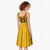 Queensland Papua New Guinea Custom Midi Dress All Gold Pacific PNG Tribal Style - Polynesian Pride