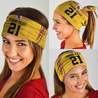 Queensland Papua New Guinea Custom Neck Gaiter All Gold Pacific PNG Tribal Style LT9 - Polynesian Pride