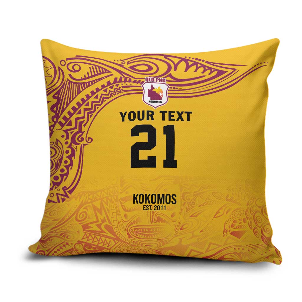 Queensland Papua New Guinea Custom Pillow Cover All Gold Pacific PNG Tribal Style LT9 Gold - Polynesian Pride
