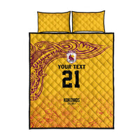 Queensland Papua New Guinea Custom Quilt Bed Set All Gold Pacific PNG Tribal Style LT9 - Polynesian Pride