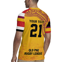 Queensland Papua New Guinea Custom Rugby Jersey All Gold Pacific PNG Tribal Style LT9 - Polynesian Pride