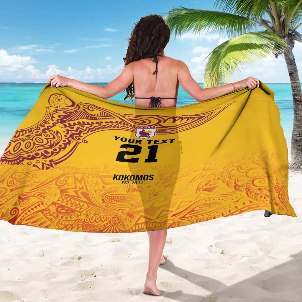 Queensland Papua New Guinea Custom Sarong All Gold Pacific PNG Tribal Style LT9 - Polynesian Pride