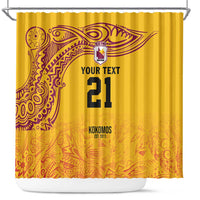 Queensland Papua New Guinea Custom Shower Curtain All Gold Pacific PNG Tribal Style LT9 Gold - Polynesian Pride