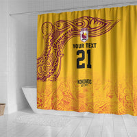 Queensland Papua New Guinea Custom Shower Curtain All Gold Pacific PNG Tribal Style LT9 - Polynesian Pride