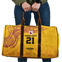 Queensland Papua New Guinea Custom Travel Bag All Gold Pacific PNG Tribal Style LT9 Gold - Polynesian Pride