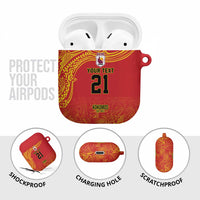 Queensland Papua New Guinea Custom AirPods Case All Red Pacific PNG Tribal Style LT9 - Polynesian Pride