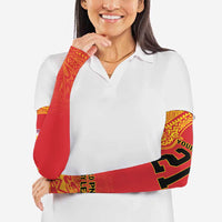 Queensland Papua New Guinea Custom Arm Sleeves All Red Pacific PNG Tribal Style LT9 - Polynesian Pride