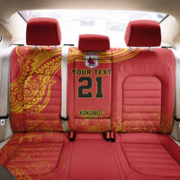 Queensland Papua New Guinea Custom Back Car Seat Cover All Red Pacific PNG Tribal Style LT9 - Polynesian Pride