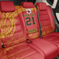 Queensland Papua New Guinea Custom Back Car Seat Cover All Red Pacific PNG Tribal Style LT9 - Polynesian Pride