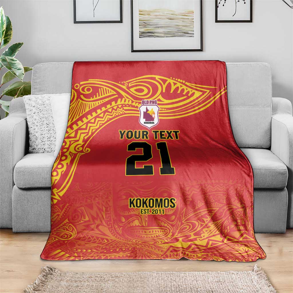 Queensland Papua New Guinea Custom Blanket All Red Pacific PNG Tribal Style