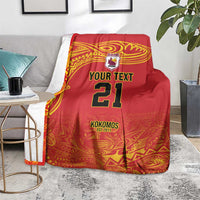 Queensland Papua New Guinea Custom Blanket All Red Pacific PNG Tribal Style