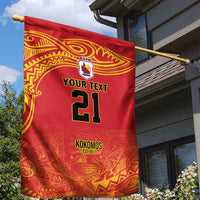 Queensland Papua New Guinea Custom Garden Flag All Red Pacific PNG Tribal Style LT9 - Polynesian Pride
