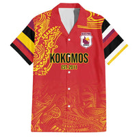 Queensland Papua New Guinea Custom Hawaiian Shirt All Red Pacific PNG Tribal Style LT9 Red - Polynesian Pride