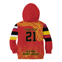 Queensland Papua New Guinea Custom Kid Hoodie All Red Pacific PNG Tribal Style LT9 - Polynesian Pride