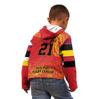 Queensland Papua New Guinea Custom Kid Hoodie All Red Pacific PNG Tribal Style LT9 - Polynesian Pride