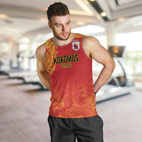 Queensland Papua New Guinea Custom Men Tank Top All Red Pacific PNG Tribal Style LT9 Red - Polynesian Pride