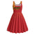 Queensland Papua New Guinea Custom Midi Dress All Red Pacific PNG Tribal Style - Polynesian Pride