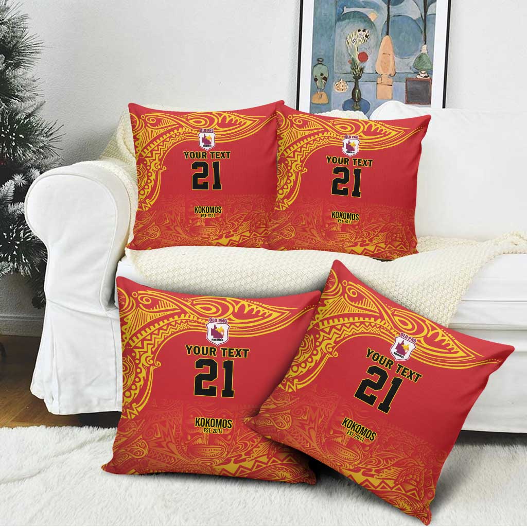 Queensland Papua New Guinea Custom Pillow Cover All Red Pacific PNG Tribal Style LT9 - Polynesian Pride