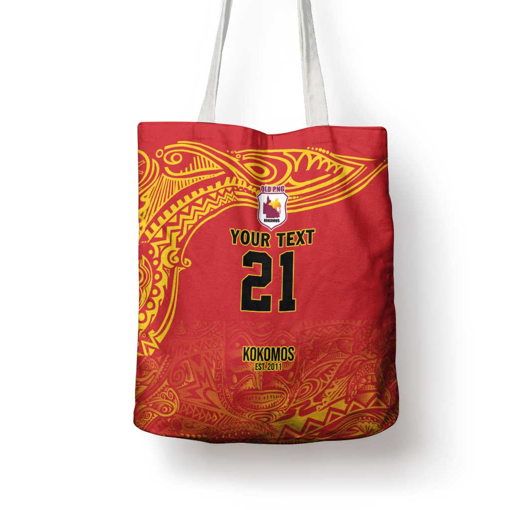 Queensland Papua New Guinea Custom Tote Bag All Red Pacific PNG Tribal Style LT9 - Polynesian Pride