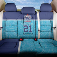 Queensland Samoa Custom Back Car Seat Cover Blue Pacific Polynesian Tribal Pattern
