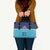 Queensland Samoa Custom Leather Bag Blue Pacific Polynesian Tribal Pattern - Polynesian Pride