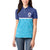Queensland Samoa Custom Women Polo Shirt Blue Pacific Polynesian Tribal Pattern