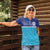 Queensland Samoa Custom Women Polo Shirt Blue Pacific Polynesian Tribal Pattern