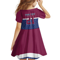 Queensland Samoa Custom Family Matching Short Sleeve Bodycon Dress and Hawaiian Shirt Maroon-Blue Pacific Polynesian Tribal Pattern LT9 - Polynesian Pride