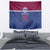Queensland Samoa Custom Tapestry Maroon-Blue Pacific Polynesian Tribal Pattern