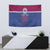 Queensland Samoa Custom Tapestry Maroon-Blue Pacific Polynesian Tribal Pattern