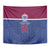 Queensland Samoa Custom Tapestry Maroon-Blue Pacific Polynesian Tribal Pattern
