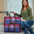 Queensland Samoa Custom Travel Bag Maroon-Blue Pacific Polynesian Tribal Pattern - Polynesian Pride