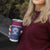 Queensland Samoa Custom Tumbler Cup Maroon-Blue Pacific Polynesian Tribal Pattern