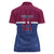 Queensland Samoa Custom Women Polo Shirt Maroon-Blue Pacific Polynesian Tribal Pattern